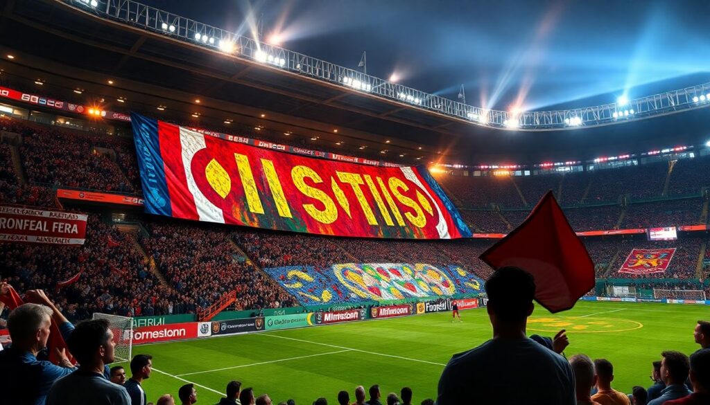 Как создаётся атмосфера на трибунах «Открытие Банк Арены»: истории фанатов, кричалки и перформансы - иллюстрация